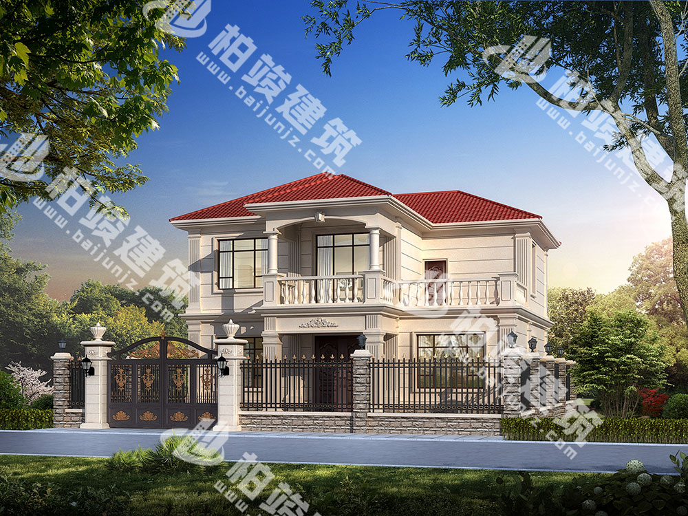 二層農(nóng)村自建房設(shè)計圖，帶私家庭院，童話般的鄉(xiāng)村墅居