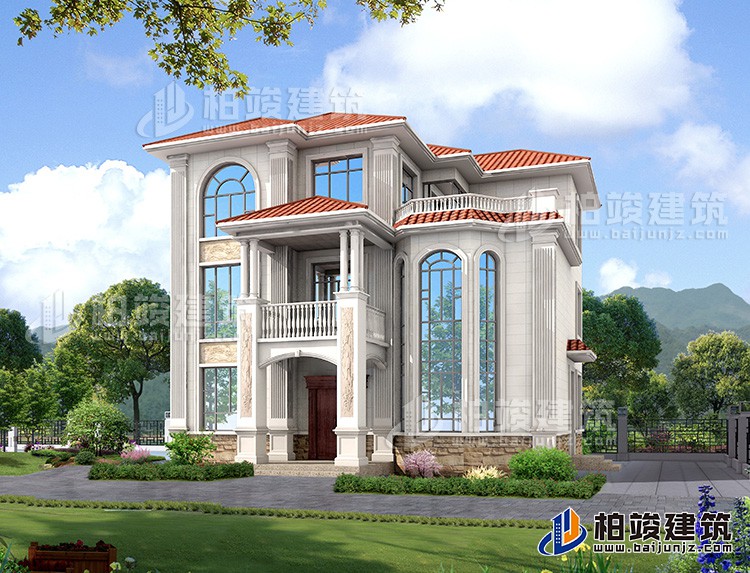 農(nóng)村住宅設(shè)計圖，長沙楊老板建大別墅，周圍的房子一對比都要羨慕。