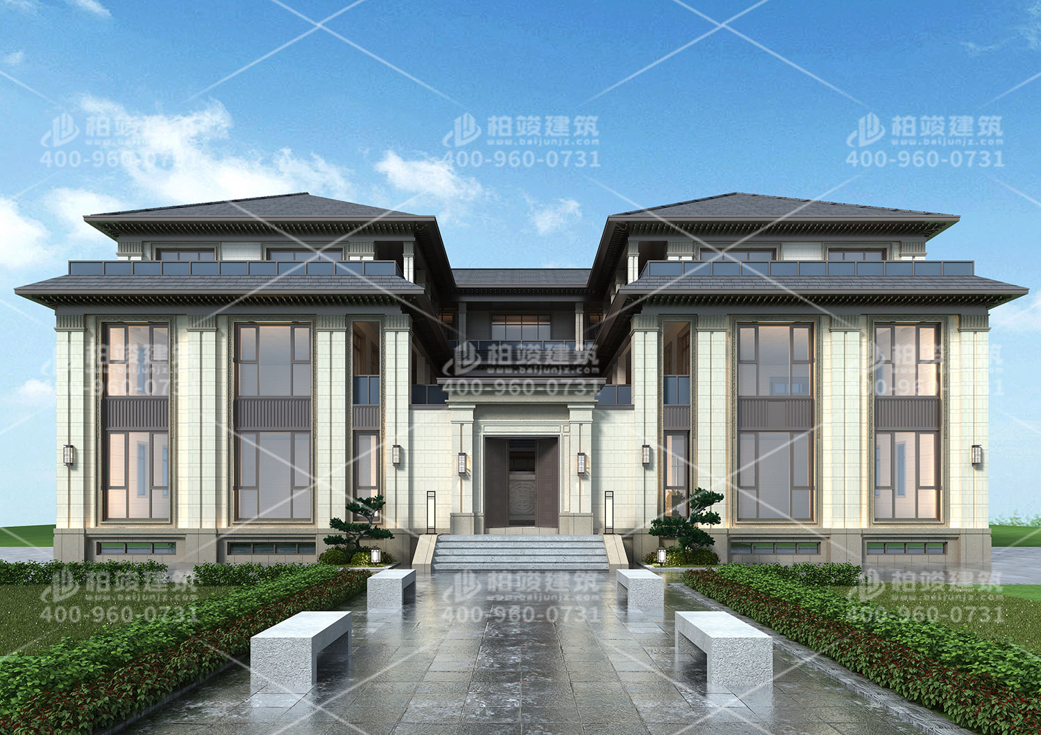 農(nóng)村小別墅設計圖紙，中式三層自建房。　