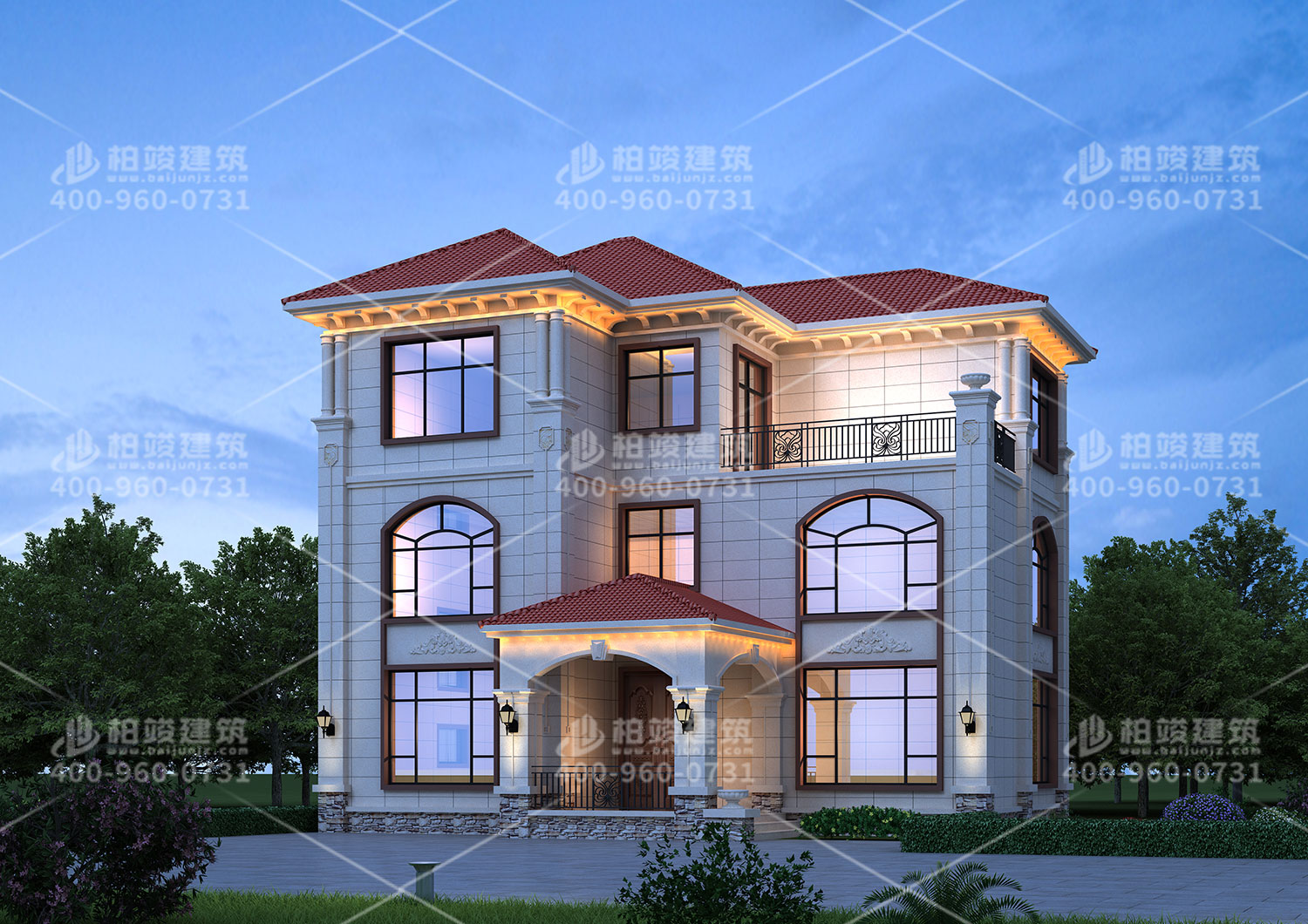 雙拼別墅設(shè)計圖，兩兄弟住的近感情更好。