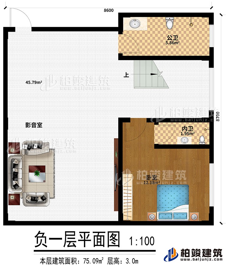 地下室：影音室、公衛(wèi)、臥室、內衛(wèi)