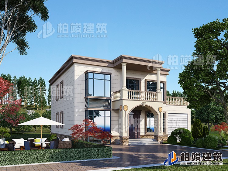二層歐式別墅設(shè)計(jì)施工圖紙 13X13米BZ2531-簡歐風(fēng)格