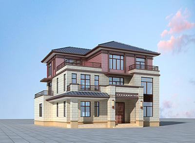 鄉(xiāng)村三層房屋設計圖自建房占地180平