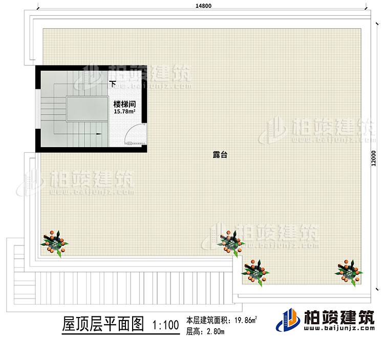 屋頂：樓梯間、露臺(tái)