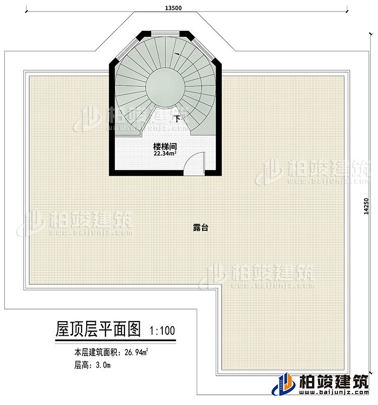 屋頂：樓梯間、露臺(tái)